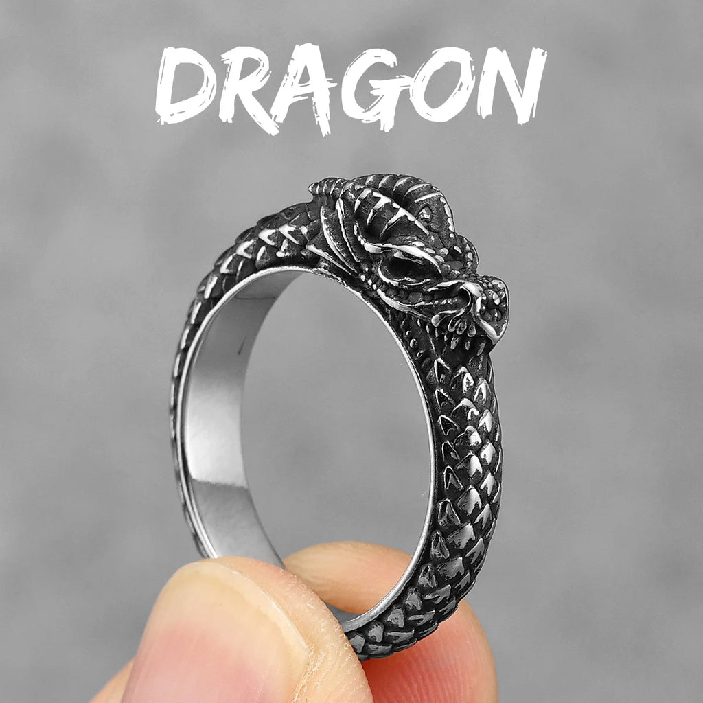PENDRA Devil Dragon Animal Steel Ring