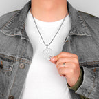 PENDRA Pirate Odin Runes Steel Necklace
