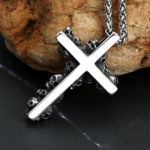 PENDRA Crosssteel High Polish Stainless Steel Cross Ring