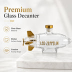 Led Zeppelin Airship Glass Decanter Creative Whiskey Bottle Rock Band Inspired Home Bar Ornament Collector Gift