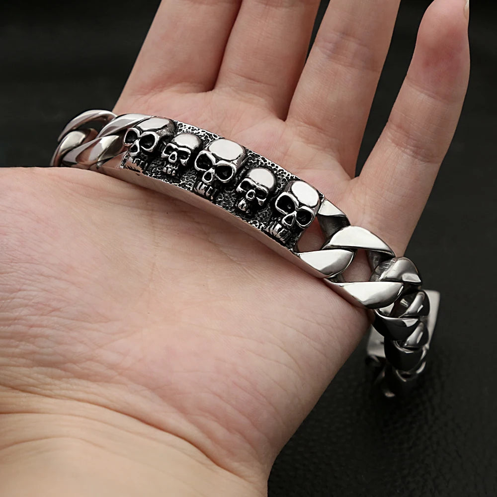 PENDRA Valknut Celtic Stainless Steel Cuff Bracelet