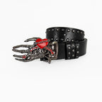 PENDRA Bellais Black Skull Designer Belt