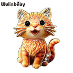 PENDRA Sitting Kitty Rhinestone Brooch