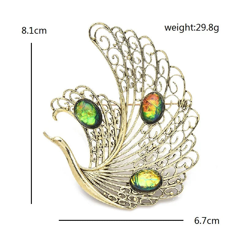 PENDRA Aveline3 Bird Brooch