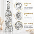Unique Mermaid Art Glass Bottle Decanter, Decorative Liquor Wine Container, Man Cave Bar Home Desktop Ornament Creative Gift