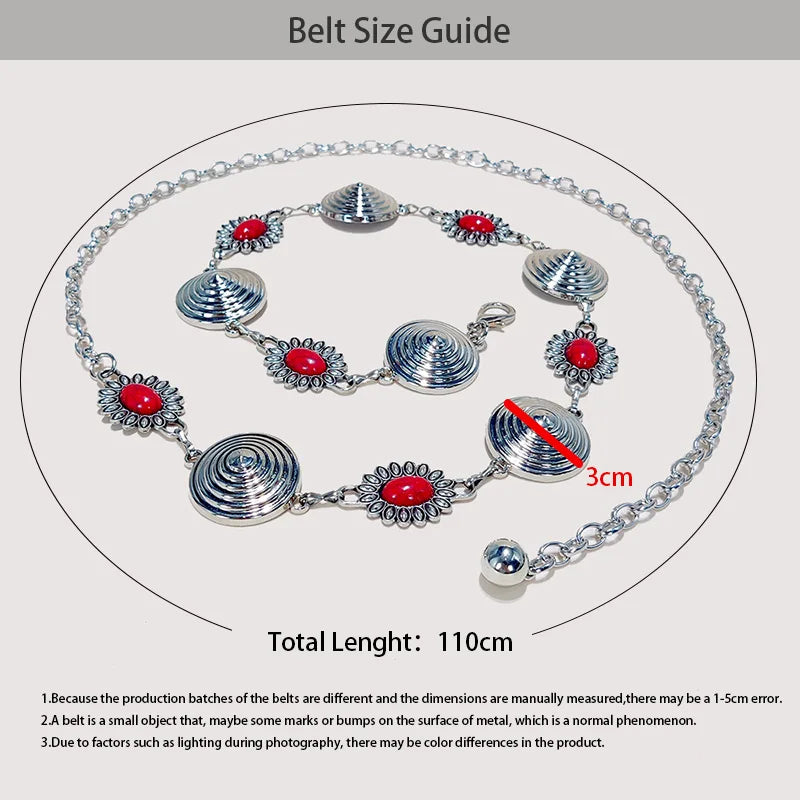 Gypsy Metal Hippie Boho Flower Turkish Bohemian Dress Belt Belly Dance Waist Chain Coins Sexy Body Afghan Indian Jewelry