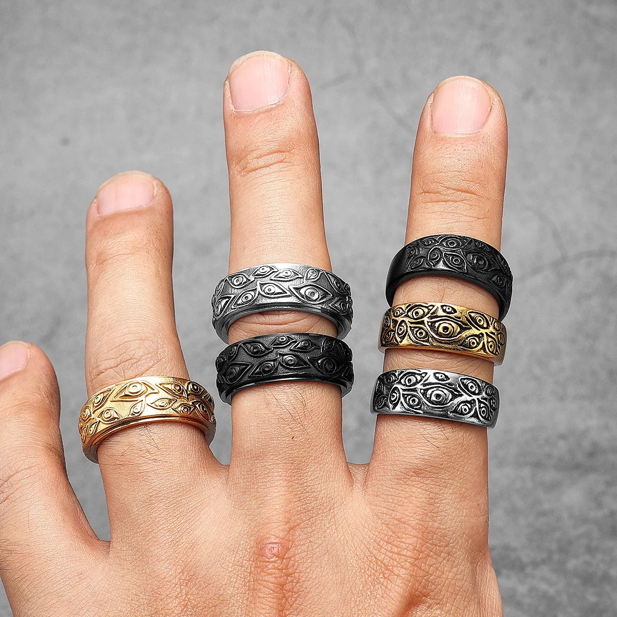 PENDRA Devil Multi Eyes Ring