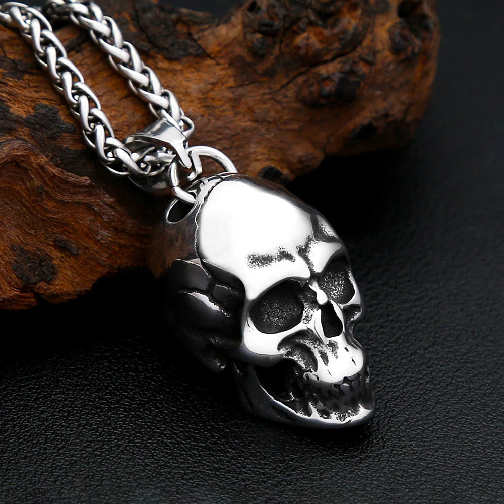 PENDRA Skull3D Punk 3D Skull Necklace