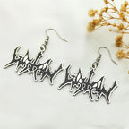 Hip Hop Black Metal WATAIN Band Pendant Drop Earring Stainless Steel Silver Color Music Earring Rock Fans Jewelry E7738S06
