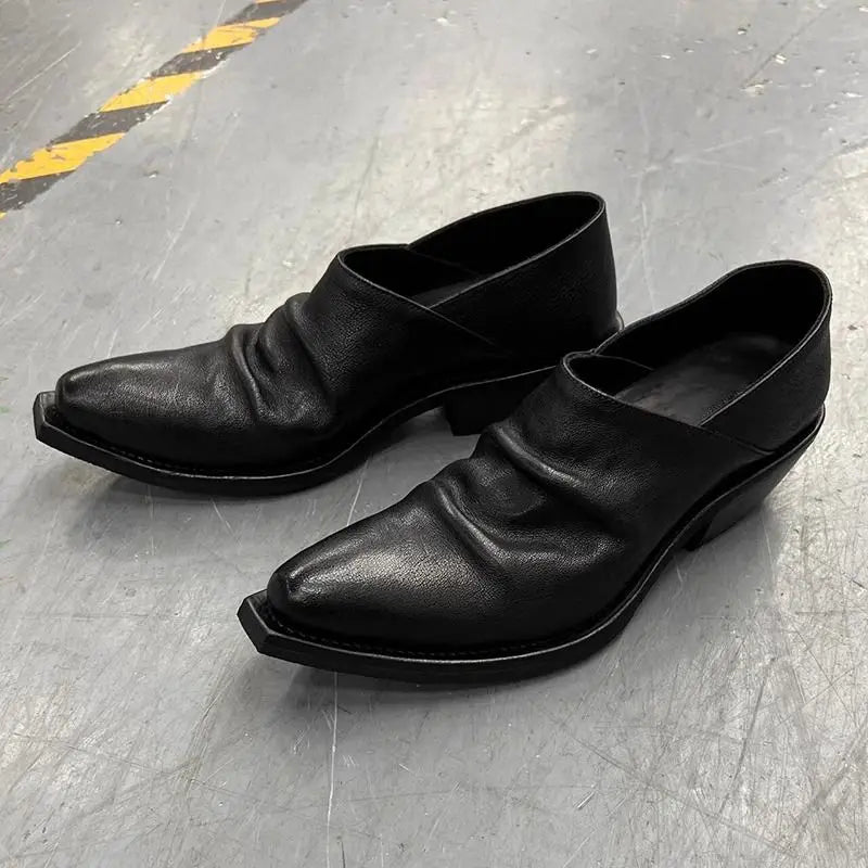 PENDRA Leather Platform Upturned Shoes