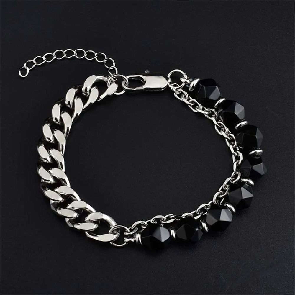 PENDRA Chain Black Steel Bracelet