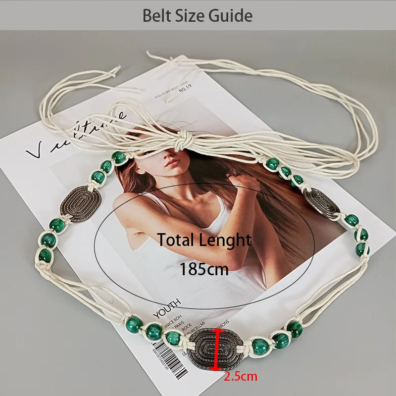 PENDRA Demiine Floral Boho Waist Chain Belt