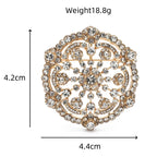 PENDRA Snowelle Sparkling Rhinestone Snowflake Brooch