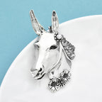 PENDRA Retro Lovely Horse Head Brooch