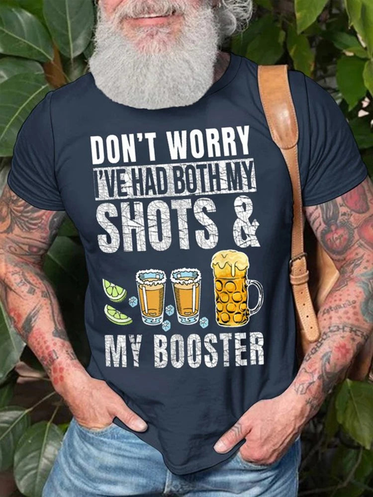 Summer Casual Everyday Men's T-shirt Outdoor Street Fashion Short-sleeved Top Father's Day Gift Monogram Printed Men's T-shirt