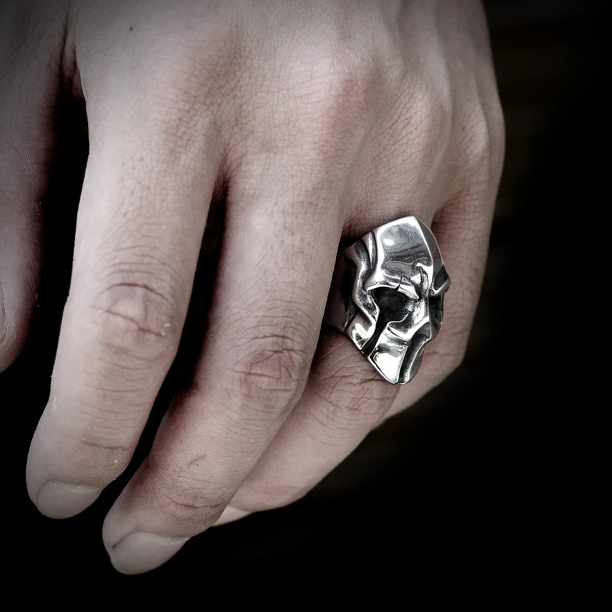 Stainless Steel Men Rings Spartan Helmet Warrior Skull Punk Rock Gothic for Biker Male Boy Jewelry Creativity Gift Wholesale