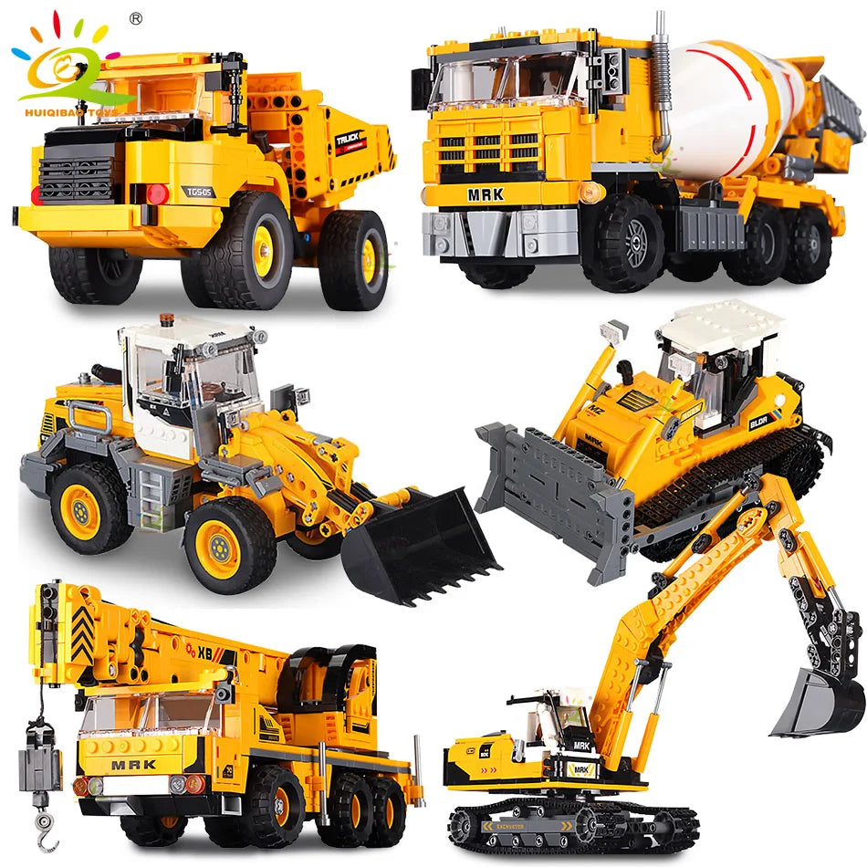 PENDRA Engineering Vehicle Excavator Building Set