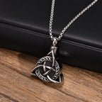 Mens Urn Necklaces for Ashes,Stainless Steel Tribal Celtic Knot Memorial Cremation Pendant,Bereavement Keepsakes Jewelry
