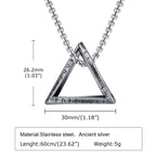 PENDRA Triangle Box Pendant Necklace