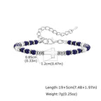 Trendy Men's Natural Stone Beaded Bracelet,Bohemian Cross Charms Chain Wristband,Jewelry Gift for Husband Dad Son