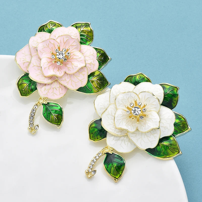 PENDRA Camellia Luxury Camellia Flower Brooch