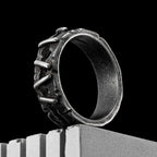 PENDRA Suture Rock Stranger Steel Ring