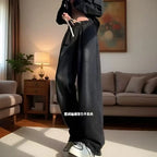 Scimitar Jeans Washed Casual Straight New High Street Retro Wide-leg Trousers Low Rise Jeans Clothing Streetwear Men