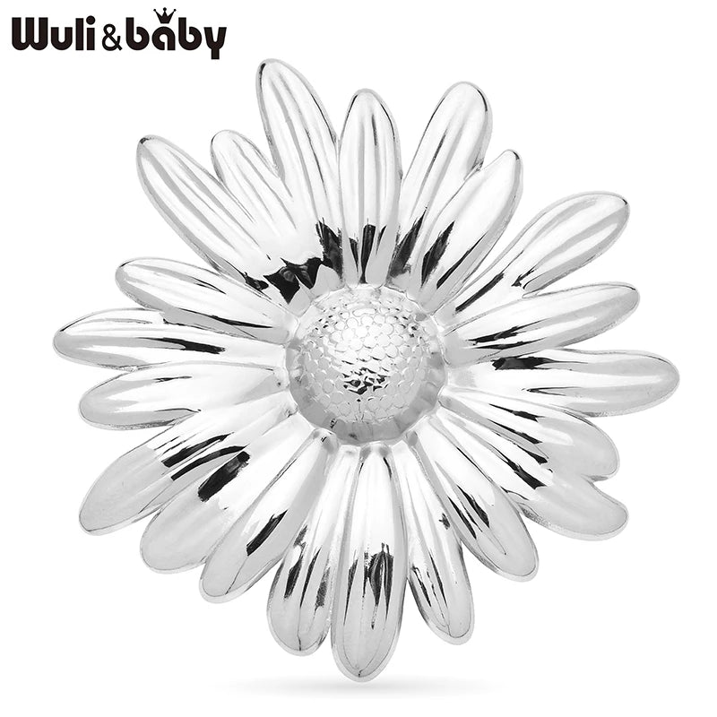 PENDRA Daisyelle 2-Color Stainless Steel Daisy Brooch