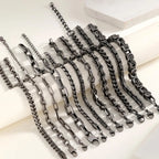 Mens Retro Stainless Steel Chain Bracelet,Punk Geometric Chain Links Wristband Gifts