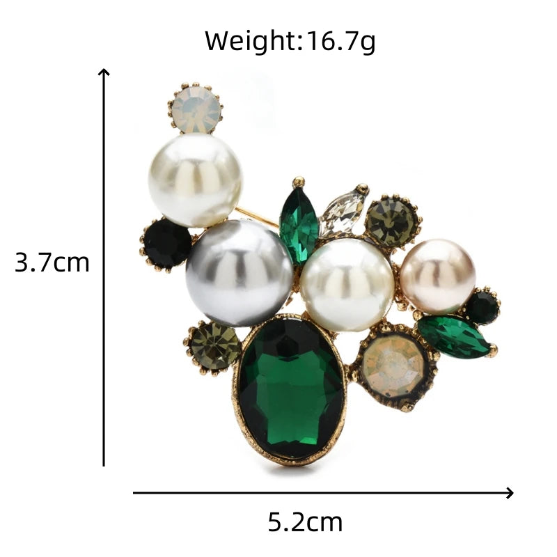 PENDRA Florielle10 Rhinestone Brooch