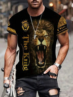 PENDRA Short-Sleeve Lion Print T-Shirt
