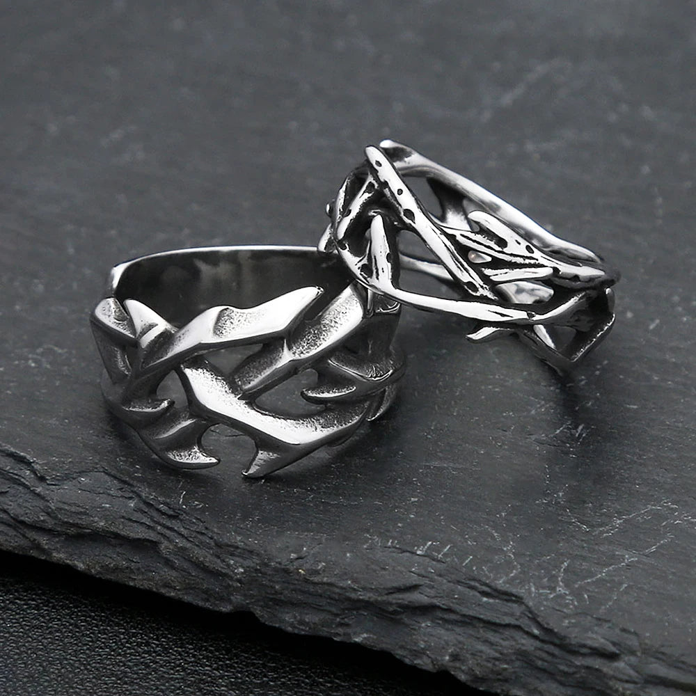 PENDRA Thornhollow Stainless Steel Thorn Ring