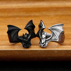 PENDRA Batgoth 316L Stainless Steel Gothic Bat Ring