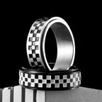 PENDRA Racing Checkerboard Spinner Steel Ring