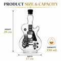 350ml Glass Liquor Decanter Guitar Design Skull Rock Style Whiskey Bottle Decorative Bar Accessory Collectible Gift