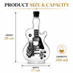 350ml Glass Liquor Decanter Guitar Design Skull Rock Style Whiskey Bottle Decorative Bar Accessory Collectible Gift