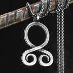 PENDRA Ancient Troll Cross Steel Necklace