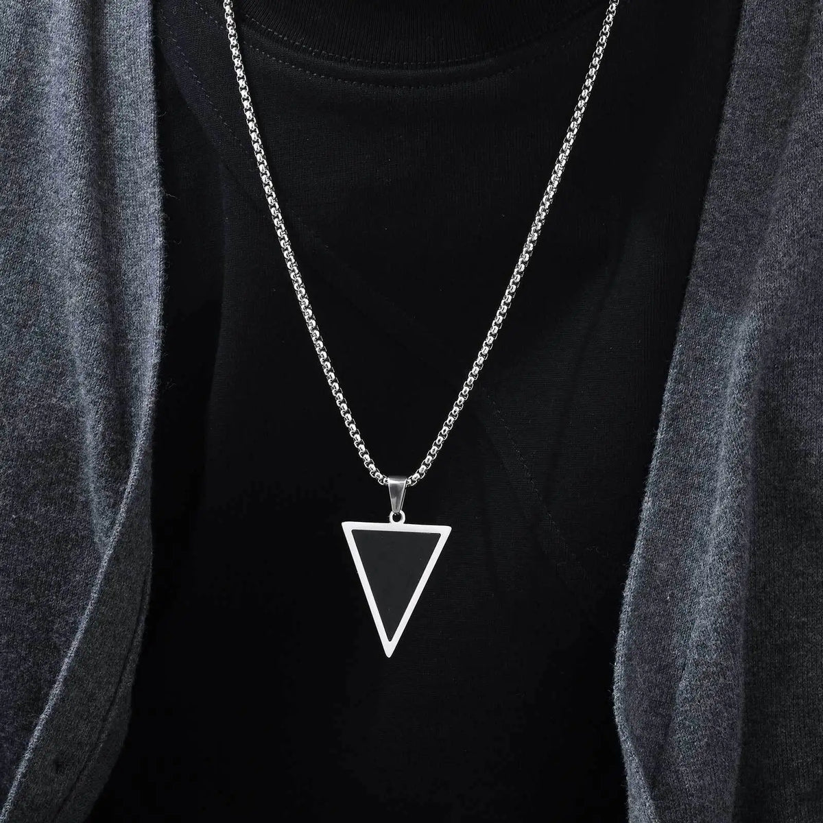 PENDRA Triangle Stone Pendant Necklace