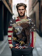 PENDRA Eagle Long Sleeve Print T-Shirt