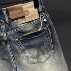 Harajuku Fashion Luxury Clothing Men's Knee-length Shorts Summer Denim Casual Jeans Vintage Washed  High-end Streetwear Shorts