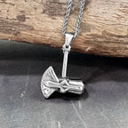 PENDRA Thor Hammer Norse Leather Necklace