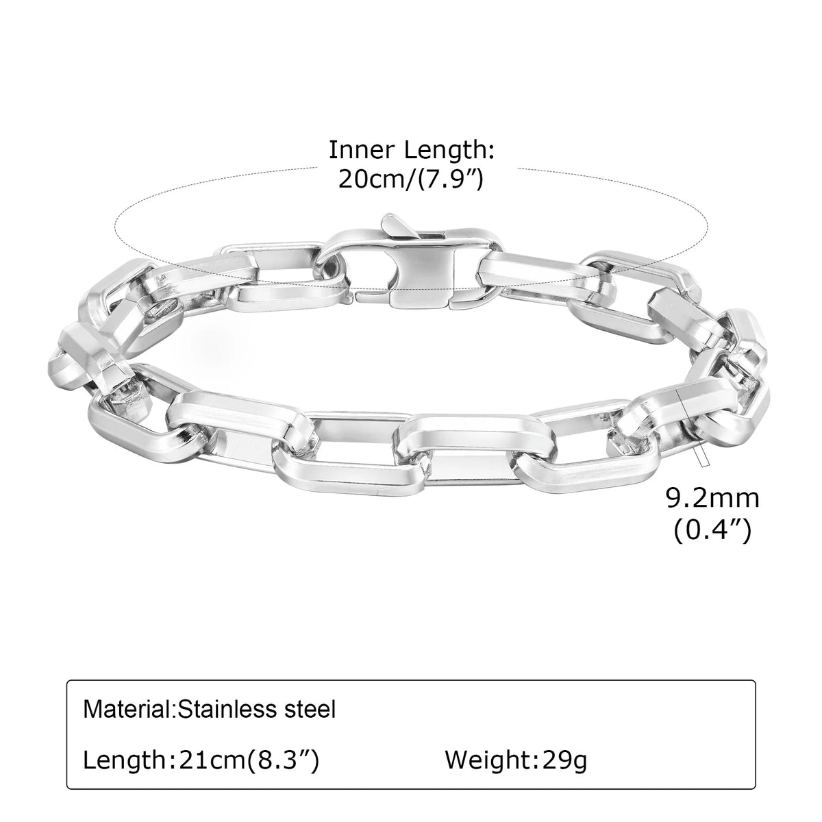 PENDRA Rectangle Silver Bracelet