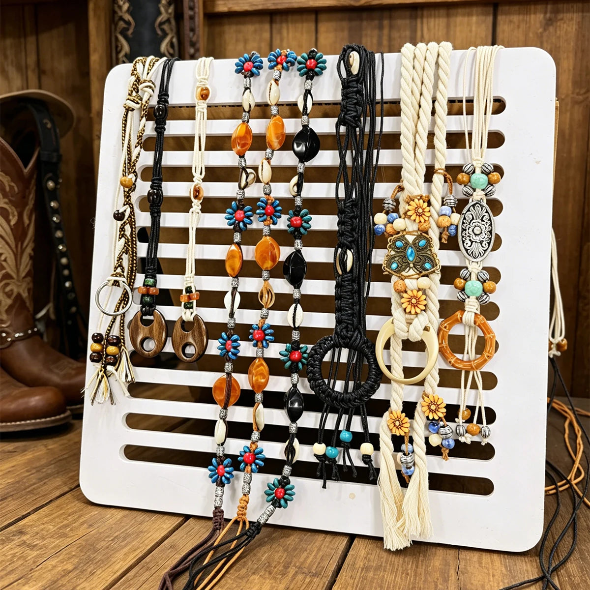 PENDRA Jadeelle Floral Boho Waist Chain Belt