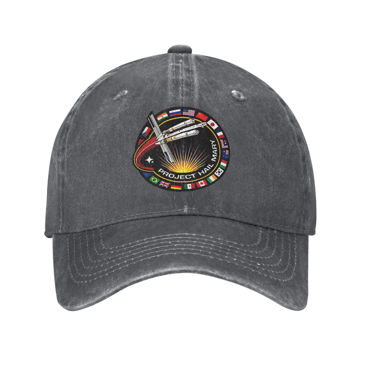 Project Hail Mary  Sun Baseball Cap Mission Patch With Countries Unisex-Teens Trucker Hat Summer Casual Breathable Snapback Cap