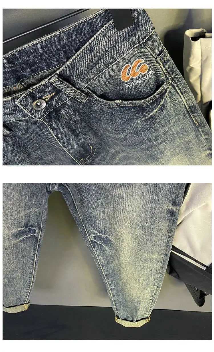 PENDRA Heavy Embroidered Brand Jeans
