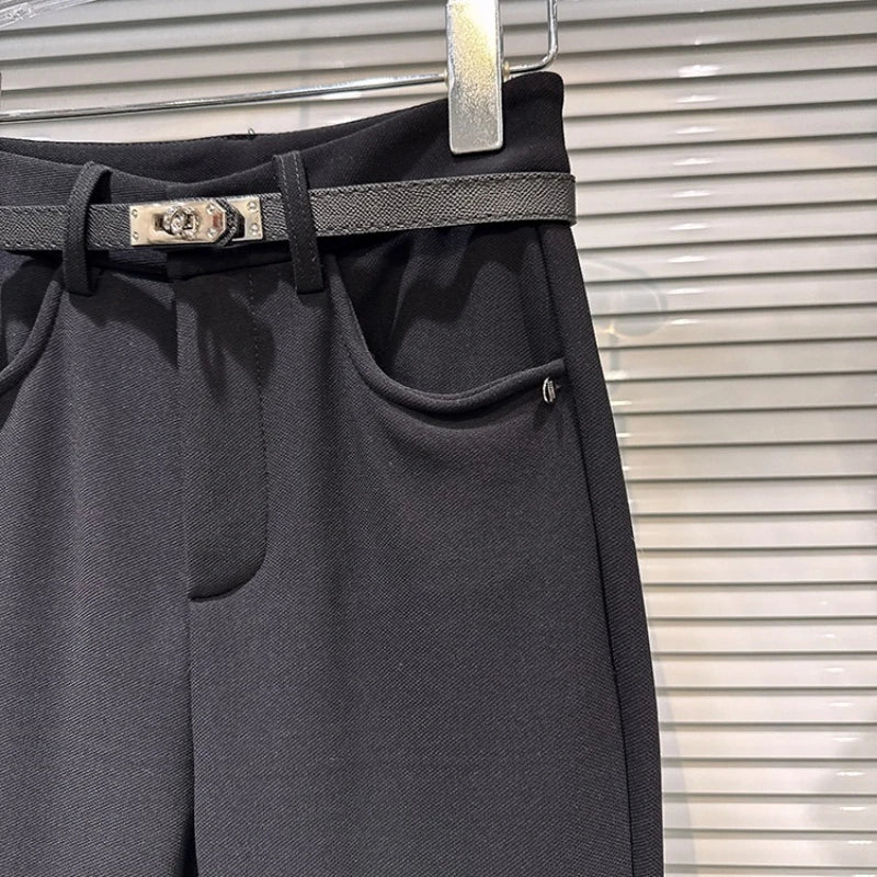 PENDRA Micro Flared Velvet Pants