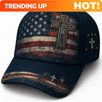 PENDRA Embroidered Cross Christian Cap