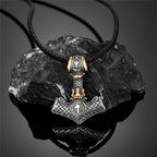 PENDRA Crow Rune Steel Necklace