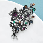 PENDRA Banquet Rhinestone Flower Brooch
