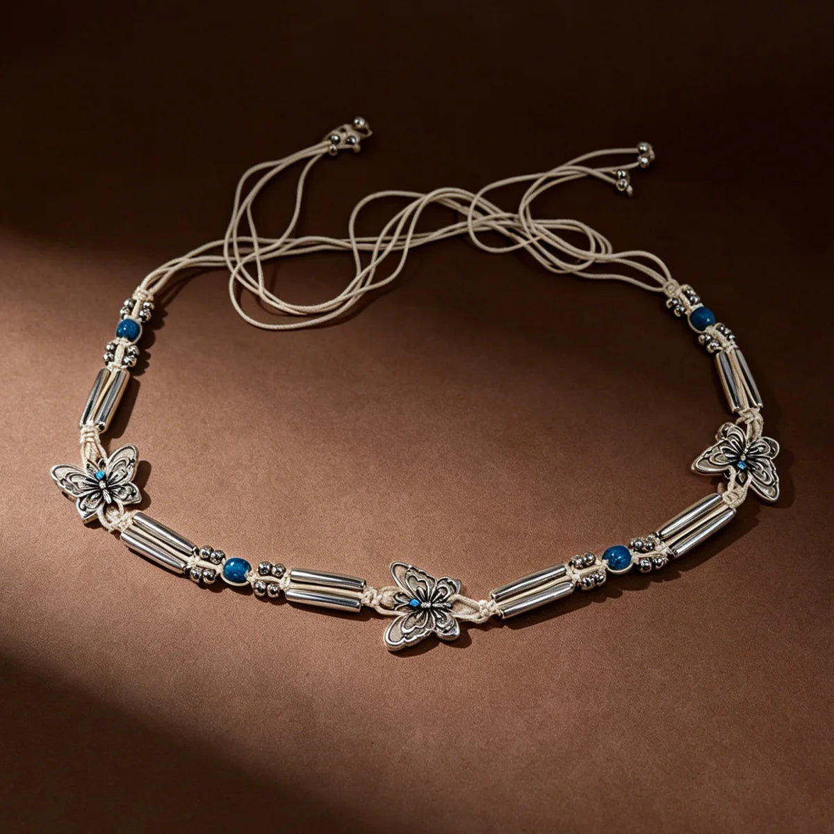 PENDRA Demiine Floral Boho Waist Chain Belt